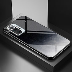 Custodia Silicone Gel Laterale Fantasia Modello Specchio Cover LS1 per Xiaomi Redmi Note 10 Pro 4G Grigio