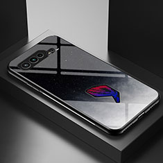 Custodia Silicone Gel Laterale Fantasia Modello Specchio Cover LS2 per Asus ROG Phone 5 Ultimate Grigio