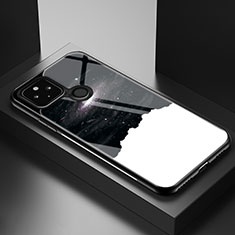 Custodia Silicone Gel Laterale Fantasia Modello Specchio Cover LS2 per Google Pixel 5 XL 5G Nero