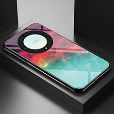 Custodia Silicone Gel Laterale Fantasia Modello Specchio Cover LS2 per Huawei Honor X9a 5G Rosso