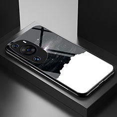 Custodia Silicone Gel Laterale Fantasia Modello Specchio Cover LS2 per Huawei P60 Art Nero