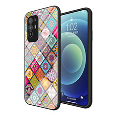 Custodia Silicone Gel Laterale Fantasia Modello Specchio Cover LS2 per Oppo A94 5G Multicolore