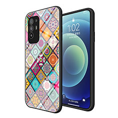 Custodia Silicone Gel Laterale Fantasia Modello Specchio Cover LS2 per Oppo F19 Pro+ Plus 5G Colorato