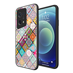 Custodia Silicone Gel Laterale Fantasia Modello Specchio Cover LS2 per Oppo Find X5 5G Colorato