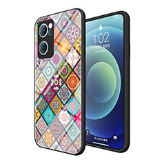 Custodia Silicone Gel Laterale Fantasia Modello Specchio Cover LS2 per Oppo Reno7 5G Multicolore