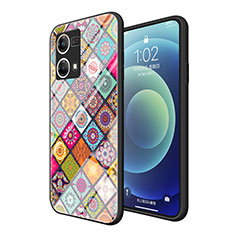 Custodia Silicone Gel Laterale Fantasia Modello Specchio Cover LS2 per Oppo Reno8 4G Multicolore