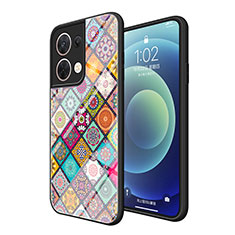 Custodia Silicone Gel Laterale Fantasia Modello Specchio Cover LS2 per Oppo Reno8 5G Multicolore