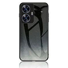 Custodia Silicone Gel Laterale Fantasia Modello Specchio Cover LS2 per Realme Narzo N55 Grigio