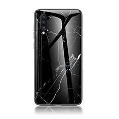 Custodia Silicone Gel Laterale Fantasia Modello Specchio Cover LS2 per Samsung Galaxy A70S Nero