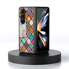 Custodia Silicone Gel Laterale Fantasia Modello Specchio Cover LS2 per Samsung Galaxy Z Fold5 5G Multicolore