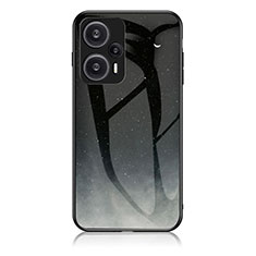 Custodia Silicone Gel Laterale Fantasia Modello Specchio Cover LS2 per Xiaomi Poco F5 5G Grigio