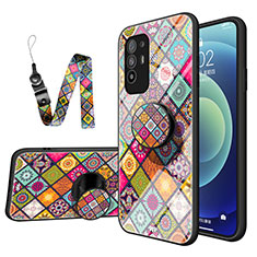 Custodia Silicone Gel Laterale Fantasia Modello Specchio Cover LS3 per Oppo F19 Pro+ Plus 5G Multicolore