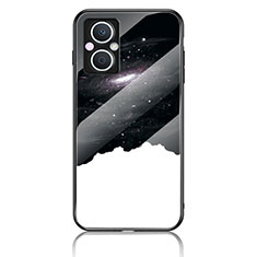 Custodia Silicone Gel Laterale Fantasia Modello Specchio Cover LS4 per Oppo Reno7 Lite 5G Nero