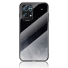 Custodia Silicone Gel Laterale Fantasia Modello Specchio Cover LS4 per Oppo Reno7 Pro 5G Grigio