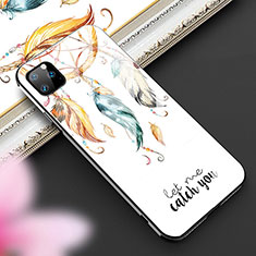Custodia Silicone Gel Laterale Fantasia Modello Specchio Cover M02 per Apple iPhone 11 Pro Giallo