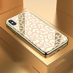 Custodia Silicone Gel Laterale Fantasia Modello Specchio Cover per Apple iPhone X Oro