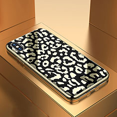 Custodia Silicone Gel Laterale Fantasia Modello Specchio Cover per Apple iPhone Xs Nero