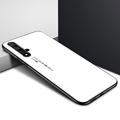 Custodia Silicone Gel Laterale Fantasia Modello Specchio Cover per Huawei Honor 20 Bianco