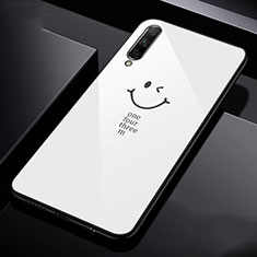 Custodia Silicone Gel Laterale Fantasia Modello Specchio Cover per Huawei Honor 9X Pro Bianco