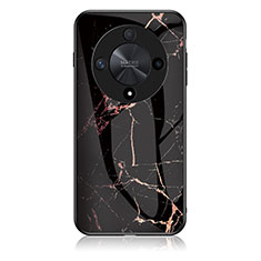 Custodia Silicone Gel Laterale Fantasia Modello Specchio Cover per Huawei Honor Magic6 Lite 5G Oro e Nero