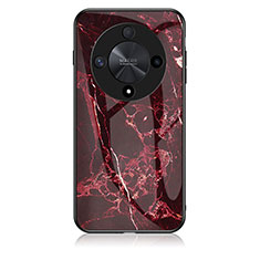 Custodia Silicone Gel Laterale Fantasia Modello Specchio Cover per Huawei Honor Magic6 Lite 5G Rosso