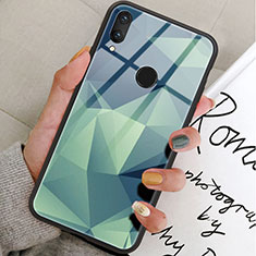 Custodia Silicone Gel Laterale Fantasia Modello Specchio Cover per Huawei Honor V10 Lite Verde