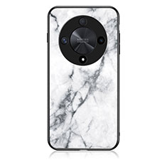 Custodia Silicone Gel Laterale Fantasia Modello Specchio Cover per Huawei Honor X9b 5G Bianco