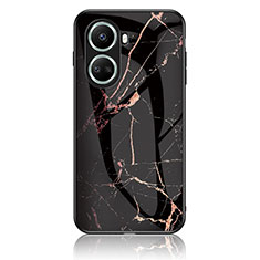 Custodia Silicone Gel Laterale Fantasia Modello Specchio Cover per Huawei Nova 10 SE Oro e Nero