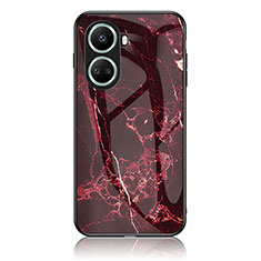 Custodia Silicone Gel Laterale Fantasia Modello Specchio Cover per Huawei Nova 10 SE Rosso