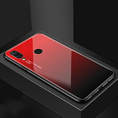 Custodia Silicone Gel Laterale Fantasia Modello Specchio Cover per Huawei Nova 3i Rosso