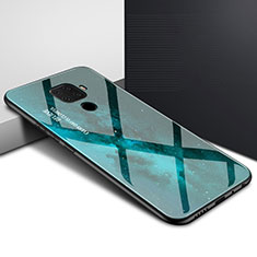 Custodia Silicone Gel Laterale Fantasia Modello Specchio Cover per Huawei Nova 5i Pro Verde