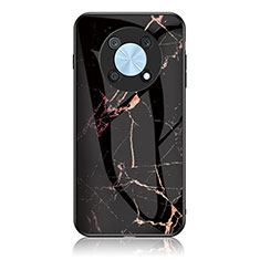 Custodia Silicone Gel Laterale Fantasia Modello Specchio Cover per Huawei Nova Y90 Oro e Nero