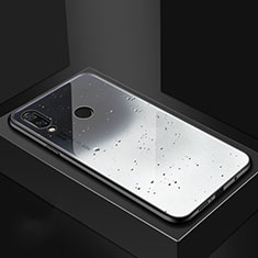 Custodia Silicone Gel Laterale Fantasia Modello Specchio Cover per Huawei P Smart+ Plus Grigio