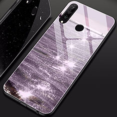 Custodia Silicone Gel Laterale Fantasia Modello Specchio Cover per Huawei P30 Lite New Edition Viola