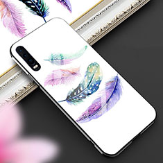 Custodia Silicone Gel Laterale Fantasia Modello Specchio Cover per Huawei P30 Viola