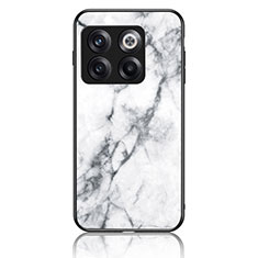 Custodia Silicone Gel Laterale Fantasia Modello Specchio Cover per OnePlus 10T 5G Bianco