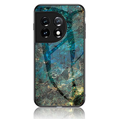 Custodia Silicone Gel Laterale Fantasia Modello Specchio Cover per OnePlus 11 5G Blu