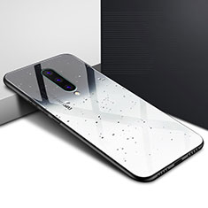 Custodia Silicone Gel Laterale Fantasia Modello Specchio Cover per OnePlus 8 Grigio