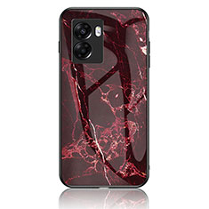 Custodia Silicone Gel Laterale Fantasia Modello Specchio Cover per OnePlus Nord N300 5G Rosso