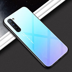 Custodia Silicone Gel Laterale Fantasia Modello Specchio Cover per Oppo Find X2 Lite Cielo Blu