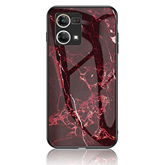 Custodia Silicone Gel Laterale Fantasia Modello Specchio Cover per Oppo Reno8 4G Rosso