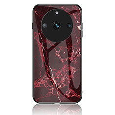 Custodia Silicone Gel Laterale Fantasia Modello Specchio Cover per Realme 11 Pro 5G Rosso