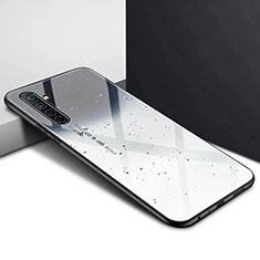Custodia Silicone Gel Laterale Fantasia Modello Specchio Cover per Realme X2 Grigio
