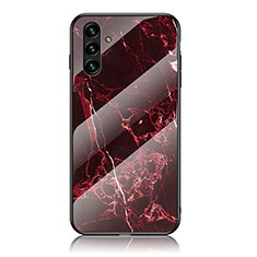 Custodia Silicone Gel Laterale Fantasia Modello Specchio Cover per Samsung Galaxy A04s Rosso