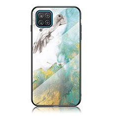 Custodia Silicone Gel Laterale Fantasia Modello Specchio Cover per Samsung Galaxy A12 5G Verde
