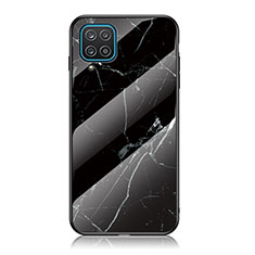 Custodia Silicone Gel Laterale Fantasia Modello Specchio Cover per Samsung Galaxy A12 Nacho Nero
