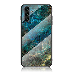 Custodia Silicone Gel Laterale Fantasia Modello Specchio Cover per Samsung Galaxy A13 5G Blu