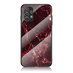Custodia Silicone Gel Laterale Fantasia Modello Specchio Cover per Samsung Galaxy A23 5G Rosso