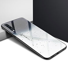 Custodia Silicone Gel Laterale Fantasia Modello Specchio Cover per Samsung Galaxy A70 Grigio