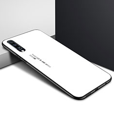 Custodia Silicone Gel Laterale Fantasia Modello Specchio Cover per Samsung Galaxy A70S Bianco